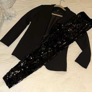 Sequence skinny velvet pants